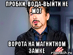 пробки, вода-выйти не мог ворота на магнитном замке