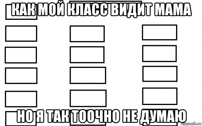 как мой класс видит мама но я так тоочно не думаю, Мем  Мой класс