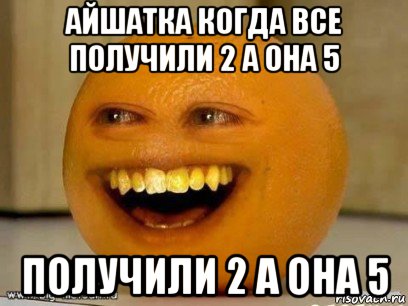 айшатка когда все получили 2 а она 5 получили 2 а она 5, Мем Надоедливый апельсин