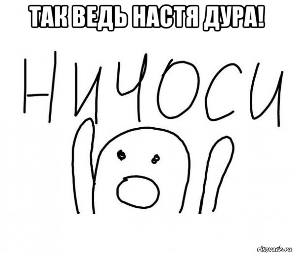 так ведь настя дура! , Мем  Ничоси