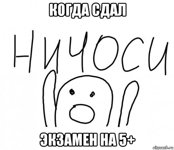 когда сдал экзамен на 5+