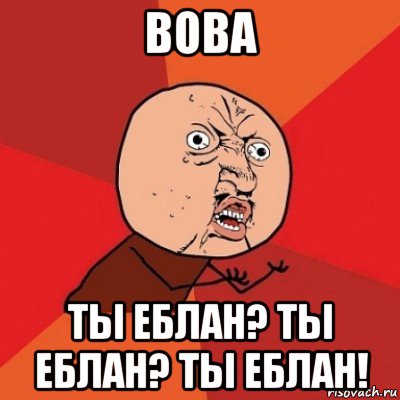 вова ты еблан? ты еблан? ты еблан!, Мем Почему