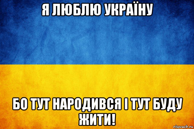 я люблю україну бо тут народився і тут буду жити!, Мем Прапор України