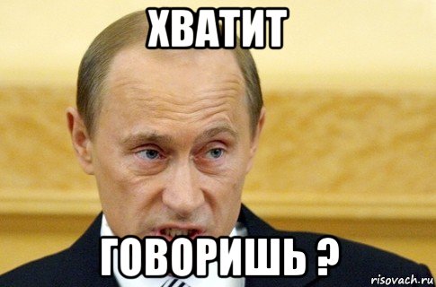 хватит говоришь ?, Мем путин