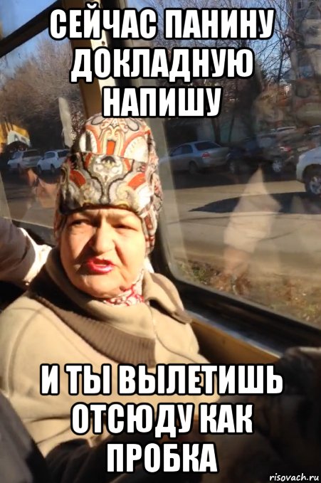 сейчас панину докладную напишу и ты вылетишь отсюду как пробка