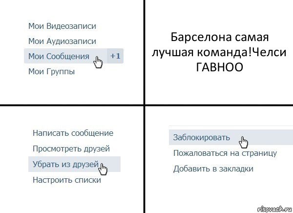 Барселона самая лучшая команда!Челси ГАВНОО, Комикс  Удалить из друзей