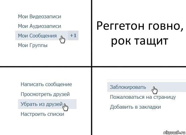 Реггетон говно, рок тащит, Комикс  Удалить из друзей