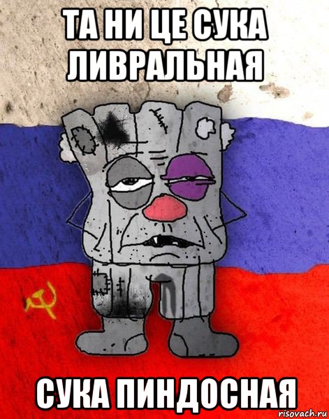 та ни це сука ливральная сука пиндосная