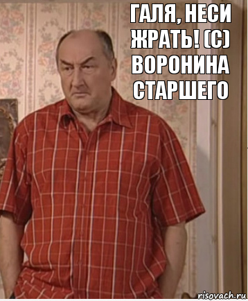 Галя, неси жрать! (с) Воронина старшего