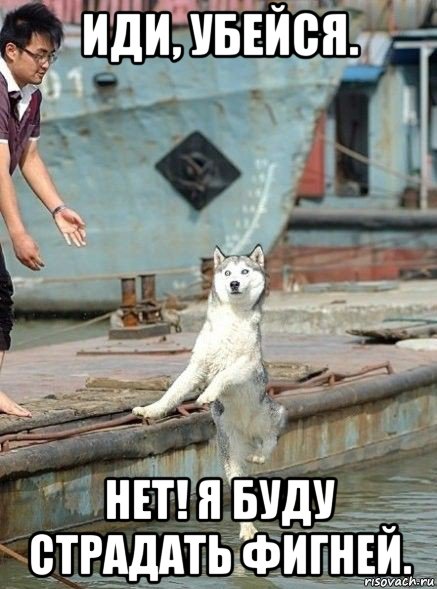 иди, убейся. нет! я буду страдать фигней.