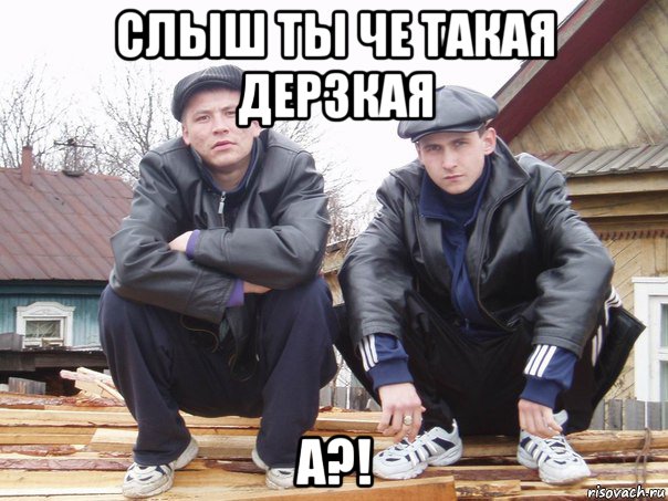 слыш ты че такая дерзкая а?!