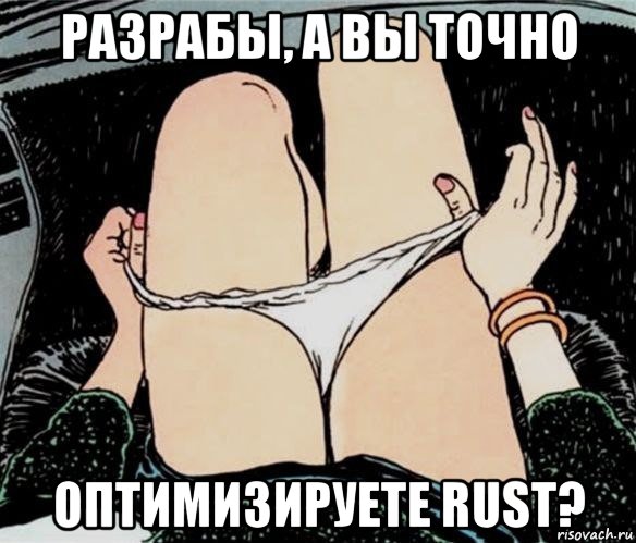 разрабы, а вы точно оптимизируете rust?, Мем А ты точно