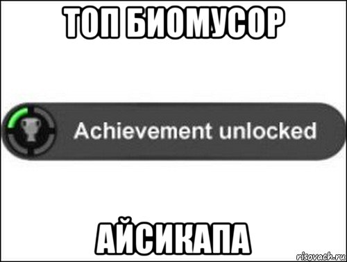 топ биомусор айсикапа, Мем achievement unlocked