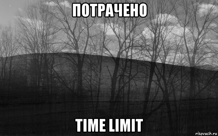 потрачено time limit, Мем безысходность лес