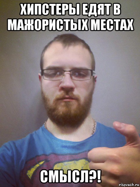 хипстеры едят в мажористых местах смысл?!, Мем Хипстахейтер