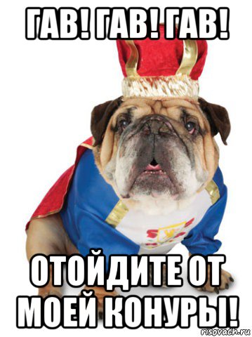 гав! гав! гав! отойдите от моей конуры!