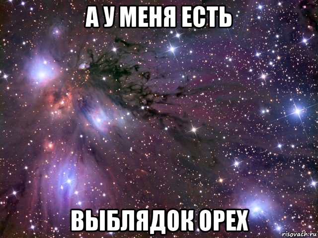 а у меня есть выблядок орех, Мем Космос