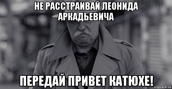 не расстраивай леонида аркадьевича передай привет катюхе!