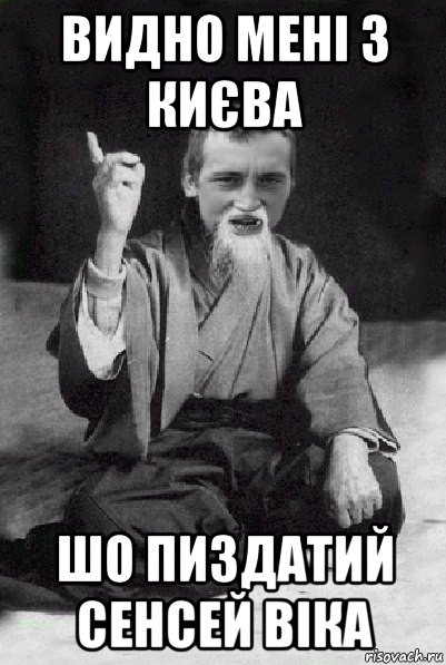 видно мені з києва шо пиздатий сенсей віка, Мем Мудрий паца