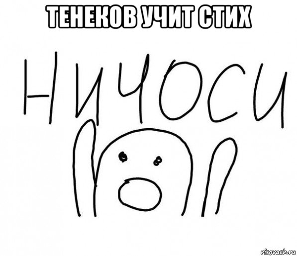 тенеков учит стих , Мем  Ничоси