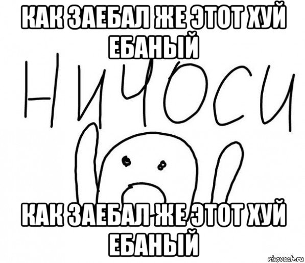 как заебал же этот хуй ебаный как заебал же этот хуй ебаный, Мем  Ничоси