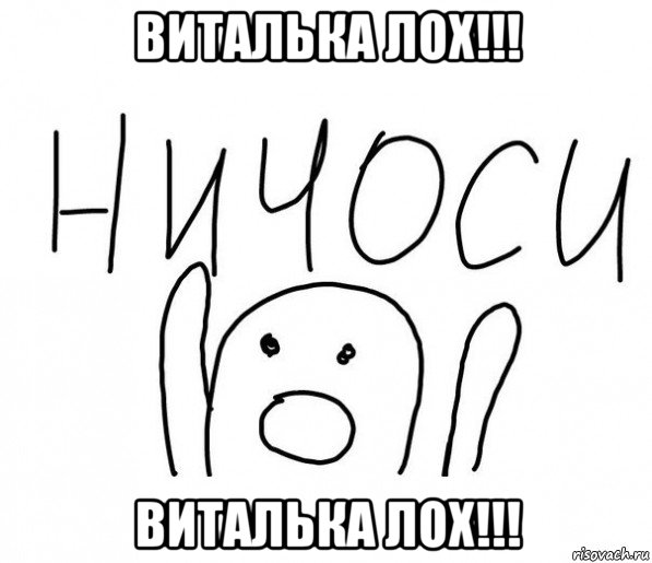 виталька лох!!! виталька лох!!!, Мем  Ничоси