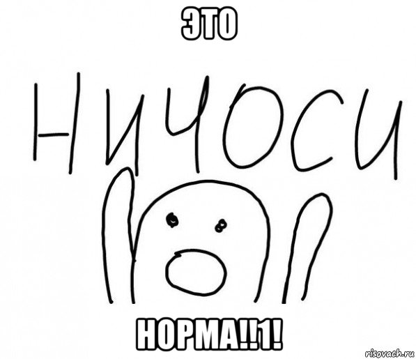 это норма!!1!, Мем  Ничоси