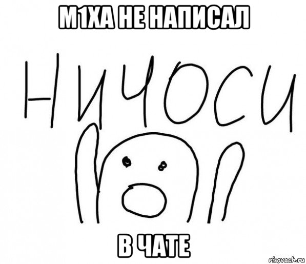 m1xa не написал в чате, Мем  Ничоси