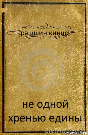 рашшин кинцо не одной хренью едины, Комикс обложка книги