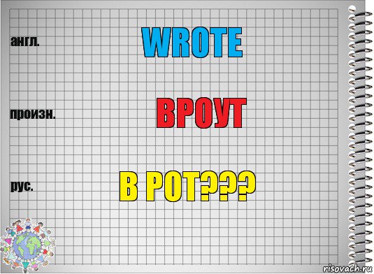 Wrote Вроут В рот???, Комикс  Перевод с английского