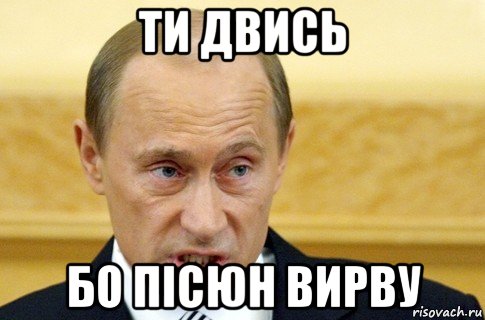 ти двись бо пісюн вирву, Мем путин