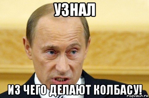 узнал из чего делают колбасу!, Мем путин