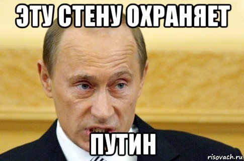 эту стену охраняет путин, Мем путин