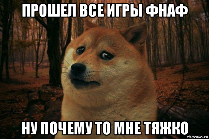 прошел все игры фнаф ну почему то мне тяжко, Мем SAD DOGE