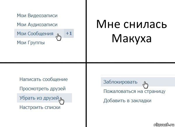 Мне снилась Макуха, Комикс  Удалить из друзей