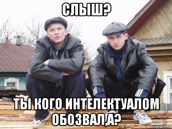 слыш? ты кого интелектуалом обозвал,а?