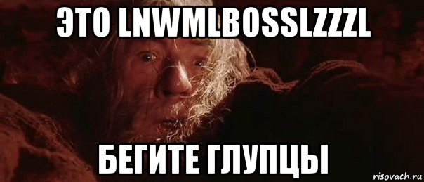 это lnwмlвosslzzzl бегите глупцы, Мем бегите глупцы