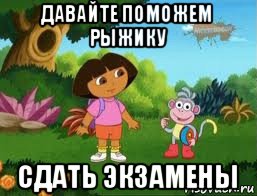 давайте поможем рыжику сдать экзамены