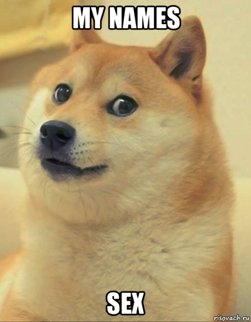 my names sex, Мем doge woof