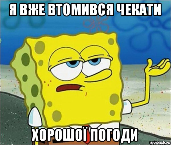 я вже втомився чекати хорошої погоди, Мем дождь