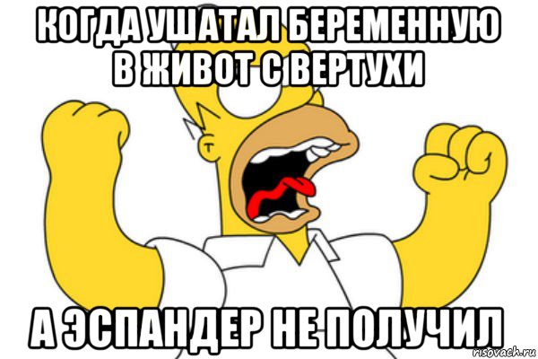 когда ушатал беременную в живот с вертухи а эспандер не получил, Мем Разъяренный Гомер