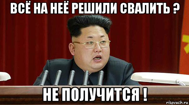 всё на неё решили свалить ? не получится !