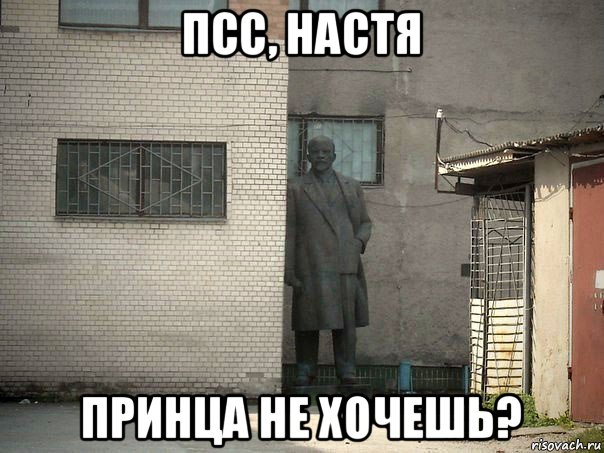 псс, настя принца не хочешь?, Мем  Ленин за углом (пс, парень)