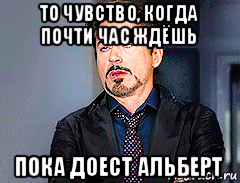 то чувство, когда почти час ждёшь пока доест альберт