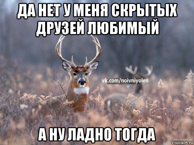 да нет у меня скрытых друзей любимый а ну ладно тогда