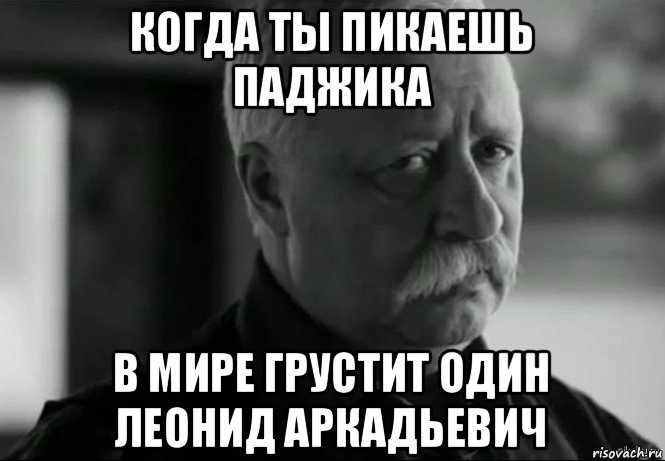 когда ты пикаешь паджика в мире грустит один леонид аркадьевич, Мем Не расстраивай Леонида Аркадьевича