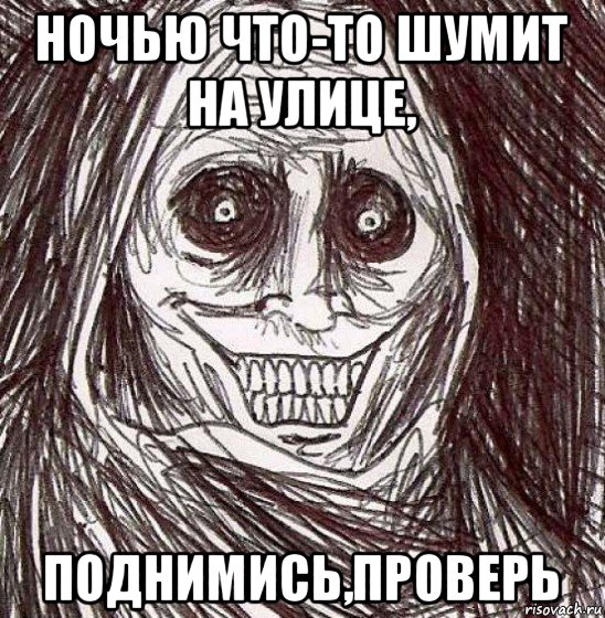 ночью что-то шумит на улице, поднимись,проверь