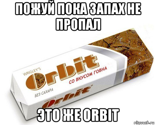 пожуй пока запах не пропал это же orbit, Мем орбит