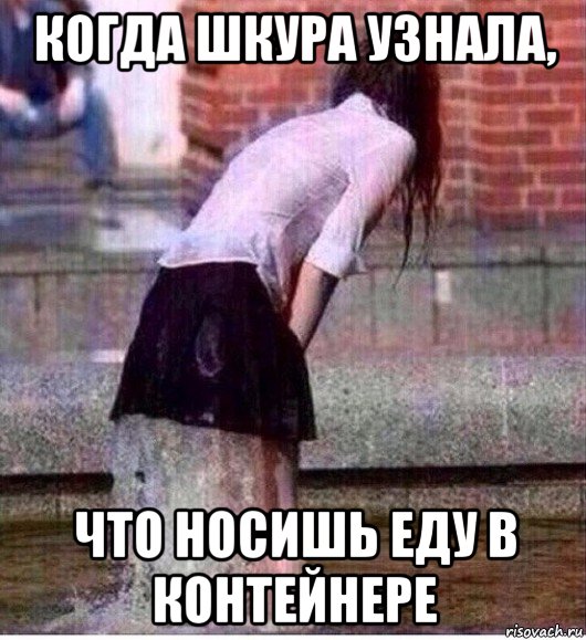 когда шкура узнала, что носишь еду в контейнере