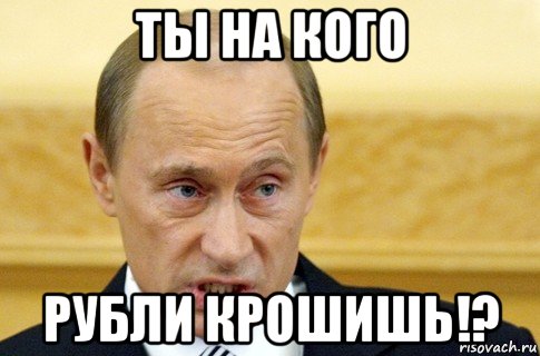 ты на кого рубли крошишь!?, Мем путин